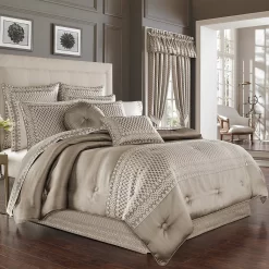 Five Queens Court Beaumont Champagne Comforter Set Or Euro Sham