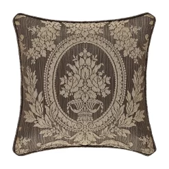 Five Queens Court Neapolitan Mink 18" Square Decorative Throw Pillow