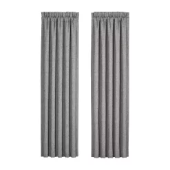 Five Queens Court Genesis Charcoal 2-pack Window Curtains -Five Queens Court Shop 4430815 ALT2