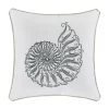 Five Queens Court William Egg Shell Throw Pillow -Five Queens Court Shop 4586386