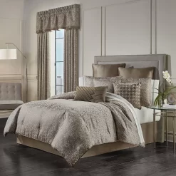 Five Queens Court Calgary Taupe Comforter Set With Shams