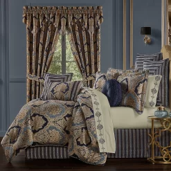 Five Queens Court Bristol Indigo Comforter Set With Shams
