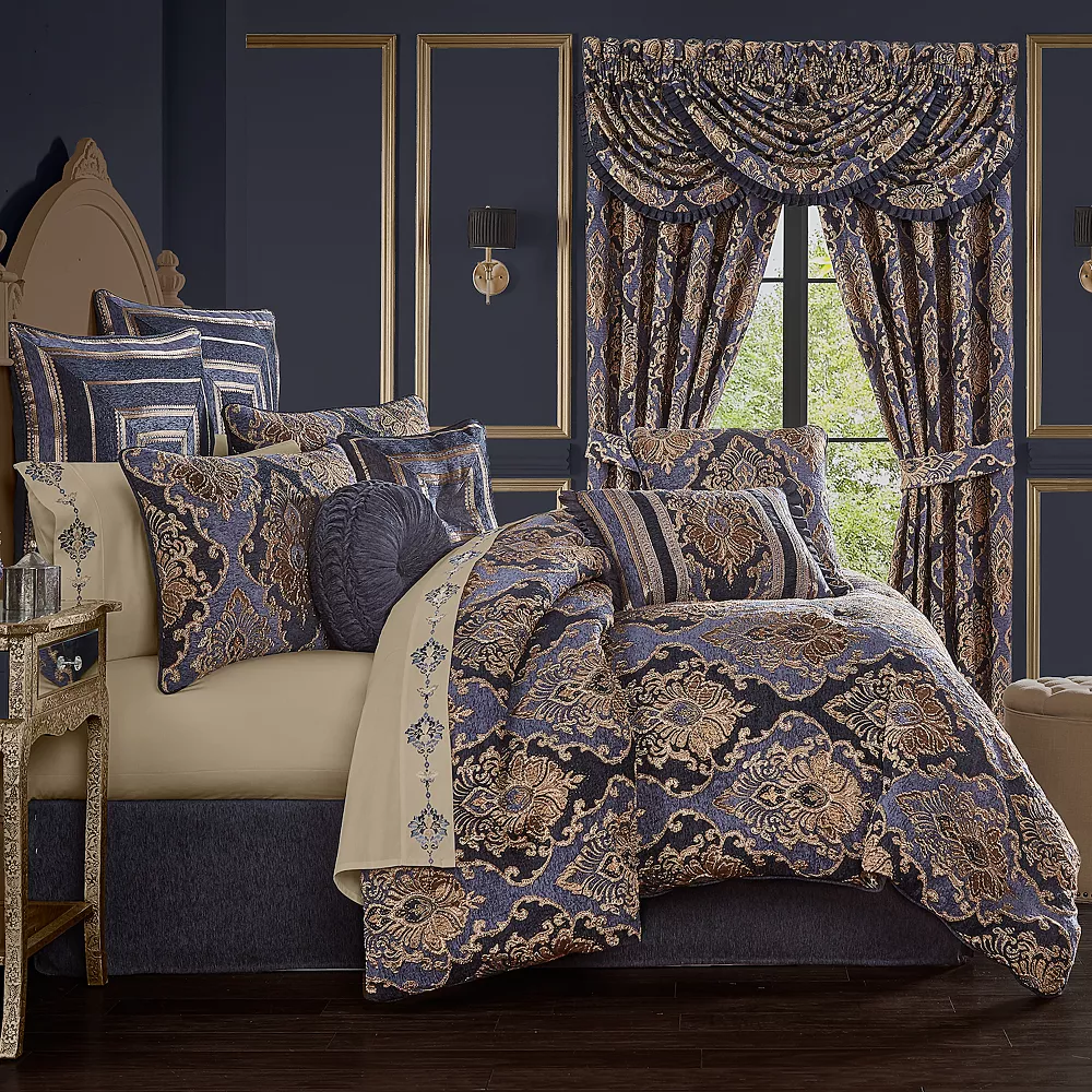 Five Queens Court Woodstock Indigo Comforter Set With Shams 3 Five Queens Court Woodstock Indigo Comforter Set With Shams