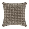 Five Queens Court Calgary Taupe 18" Square Decorative Throw Pillow -Five Queens Court Shop 4790247