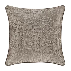 Five Queens Court Calgary Taupe 20" Square Decorative Throw Pillow