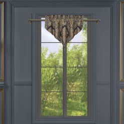 Five Queens Court Bristol Indigo Window Ascot Valance -Five Queens Court Shop 4790285 ALT2