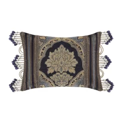 Five Queens Court Bristol Indigo Boudoir Decorative Throw Pillow