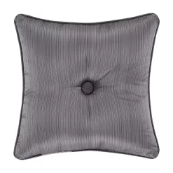 Five Queens Court Houston Charcoal 18" Square Embellished Decorative Throw Pillow -Five Queens Court Shop 4790296 ALT2