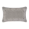 Five Queens Court Houston Charcoal Boudoir Decorative Throw Pillow