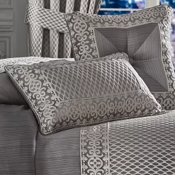 Five Queens Court Houston Charcoal Boudoir Decorative Throw Pillow -Five Queens Court Shop 4790298 ALT