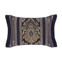 Five Queens Court Woodstock Indigo Boudoir Decorative Throw Pillow
