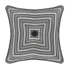 Five Queens Court Silverstone Silver 18" Square Decorative Throw Pillow