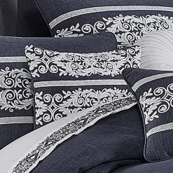 Five Queens Court Shelburne Indigo 16" Square Decorative Throw Pillow -Five Queens Court Shop 4990017 ALT