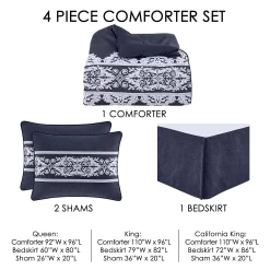 Five Queens Court Shelburne Comforter Set With Shams -Five Queens Court Shop 4990030 ALT5