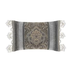 Five Queens Court Paulina Stone Boudoir Decorative Throw Pillow