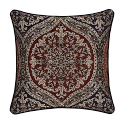 Five Queens Court Tamera 20" Square Decorative Throw Pillow