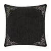 Five Queens Court Monaco Black Euro Sham