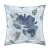 Five Queens Court Michelle Blue 18" Square Quilted Decorative Throw Pillow 1 Five Queens Court Michelle Blue 18" Square Quilted Decorative Throw Pillow -Five Queens Court Shop 5642816