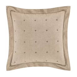Five Queens Court Ethan Linen 20" Square Decorative Throw Pillow