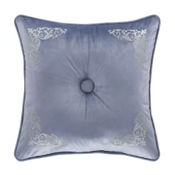 Five Queens Court Alexa Powder Blue 18" Square Decorative Throw Pillow