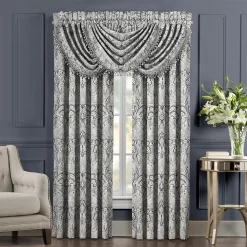 Five Queens Court Alexa Powder Blue 84" Set Of 2 Window Curtain Panels -Five Queens Court Shop 5998524 ALT2