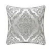 Five Queens Court Tammy Silver 20" Square Decorative Throw Pillow -Five Queens Court Shop 5998562