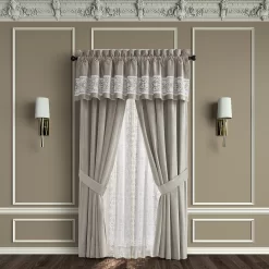 Five Queens Court Othello Linen 84" Set Of 2 Window Curtain Panels -Five Queens Court Shop 5998670 ALT2