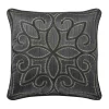 Five Queens Court Darwin Charcoal 18" Square Decorative Throw Pillow -Five Queens Court Shop 5998676