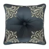 Five Queens Court Carla Azure 18" Square Decorative Throw Pillow