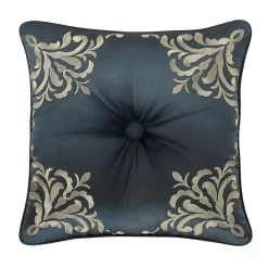 Five Queens Court Carla Azure 18" Square Decorative Throw Pillow