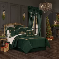 Five Queens Court Nicholas Evergreen 3-piece Duvet Cover Set