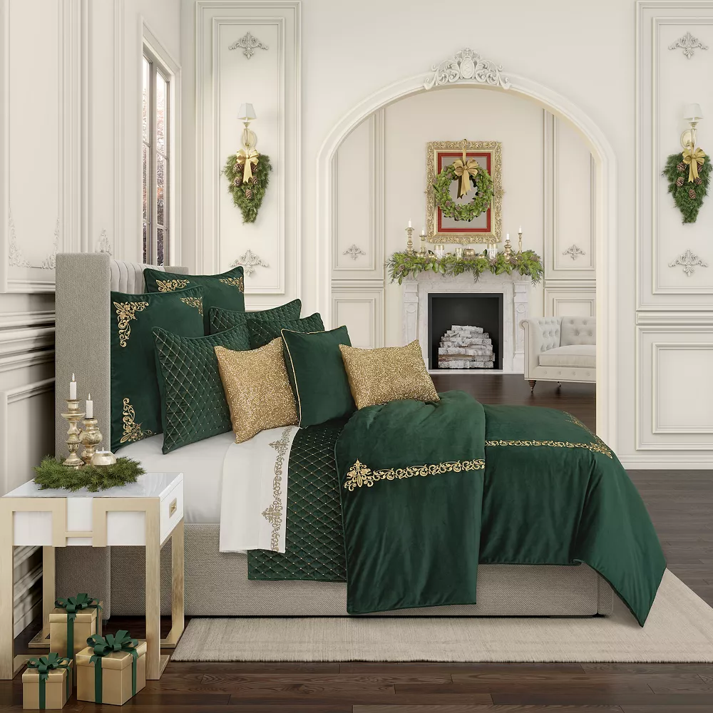 Five Queens Court Nicholas Evergreen 3-piece Duvet Cover Set 4 Five Queens Court Nicholas Evergreen 3-piece Duvet Cover Set - Image 2