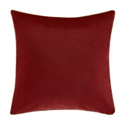 Five Queens Court Nicholas Crimson 18" Square Embellished Decorative Throw Pillow -Five Queens Court Shop 6005950 ALT