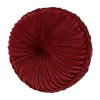 Five Queens Court Nicholas Crimson Tufted Round Decorative Throw Pillow