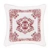 Five Queens Court Holiday Dreams Red 20" Square Decorative Throw Pillow