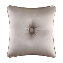 Five Queens Court Antonia Sand 16" Square Decorative Throw Pillow