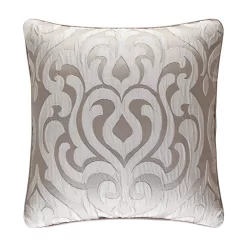 Five Queens Court Antonia Sand 18" Square Decorative Throw Pillow