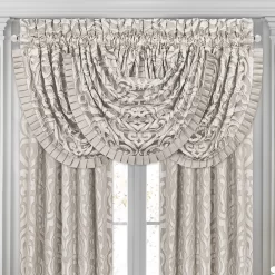 Five Queens Court Antonia Sand Window Waterfall Valance