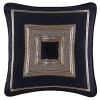 Five Queens Court Brooke Black 18" Square Decorative Throw Pillow -Five Queens Court Shop 6125284