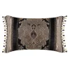 Five Queens Court Brooke Black Boudoir Decorative Throw Pillow