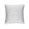 Five Queens Court Antonia White 18" Square Decorative Throw Pillow -Five Queens Court Shop 6125328