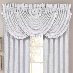 Five Queens Court Antonia White Window Waterfall Valance